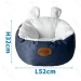 Nobleza Cuccia con Orecchie di Coniglio, grigia con peluche bianco - Thumbnail 1