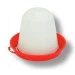Abbeveratoio sifone Novital in plastica bianco e rosso per pulcini
