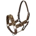 Cavezza in cuoio con inserti in mohair a rombi - Pool's