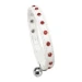 Collare per gatto con strass Joy Feplast bianco con campanella