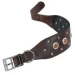 Collare Whippet in cuoio marrone Ferplast con fibbia metallica e dettagli decorativi