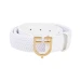 Equestro Cintura in cuoio con elastico e fibbia logo