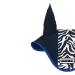 Equestro Cuffietta in tessuto tecnico con fascia zebrata - Full Blu Navy/Blu Sodalite - foto 3