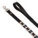 Equestro Guinzaglio Polo H in cuoio con motivo geometrico - Nero - foto 2