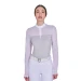 Equestro Polo donna manica lunga slim fit con inserti micro mesh