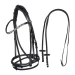 Equestro Testiera inglese in cuoio con strass