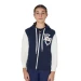 Felpa bambina Equestro EQ bicolore con zip e cappuccio