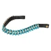 Frontalino Blue Jets Crystal in cuoio - Equestro