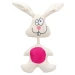 Peluche per cani a forma di lepre Trixie con squittio, bianco e rosa