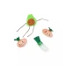 Peluche per gatti Orto Belli Ferribiella, set di 4 giochi a tema orto