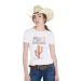 Pool's T-shirt donna slim fit con cactus effetto pelle