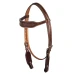 Pool's Testiera Western con Frontalino Largo in Cuoio - Unica Castagna