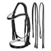Supreme Briglia Dressage in Cuoio con Imbottitura Bianca