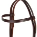 Testiera Pool's dritta in cuoio marrone scuro - fibbia ottone - foto 2