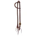Testiera western 1 orecchio Pool's - cuoio e fibbia in ottone - Unica Marrone