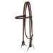 Testiera Western Browband con Fibbie Acciaio Nero - Berlin Custom Leather - Unica Marrone