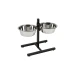 Trogolo doppio Kerbl 2x2800 ml con ciotole inox regolabili