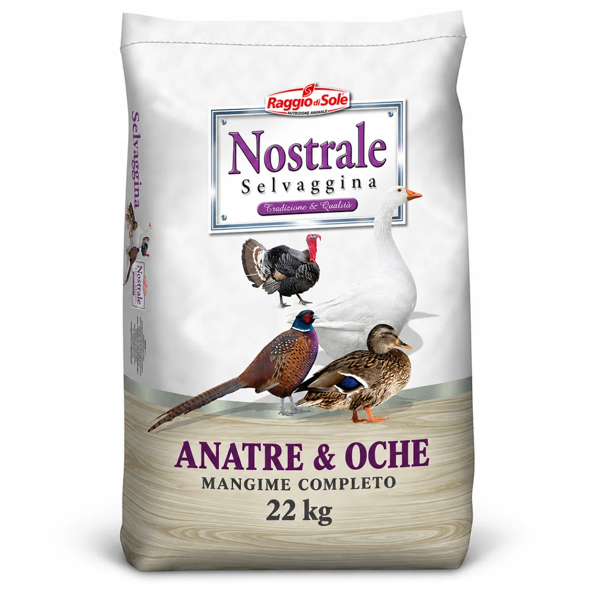 Raggio di Sole Nostrale Anatre e Oche, mangime completo 22 kg