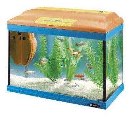 Ferplast Cayman 40 Colours - Acquario da 21 Lt con coperchio, filtro e luci