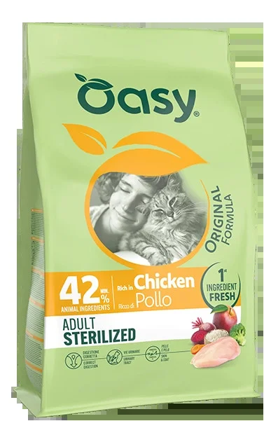 Oasy Original Adult Sterilized Pollo Crocchette per Gatti