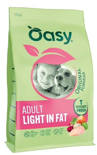 Oasy Original Adult Light in Fat Pollo Crocchette per Cani