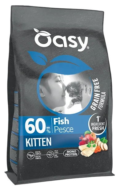 Oasy Grain Free Kitten Pesce Crocchette per Gattini