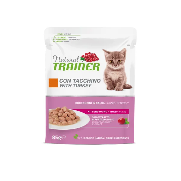 Trainer Natural Kitten Tacchino 85 g - Umido per Gattini - Natural Trainer