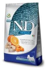 Farmina N&D Ocean Mini Merluzzo e Zucca per cani adulti mini, sacco 2,5 kg