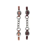Latigo Curb 1/2" con catena singola e fibbia inox - Berlin Custom Leather - Unica Testa di Moro