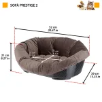 Ferplast lettino Sofa’ Prestige in plastica per cani e gatti - foto 2