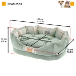 Ferplast cuccia Charles in tessuto vellutato per cani - foto 3