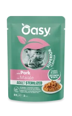 Oasy Bocconcini Adult Sterilized Maiale 85 g Umido Gatto