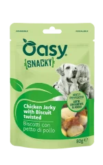 Oasy Snacky Biscotti con Petto di Pollo 80 g Snack Cane