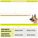 Ferplast Ergocomfort Metal GM guinzaglio per cani, GM20/65 - foto 2