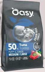 Oasy Grain Free Puppy Medium Large Tonno Crocchette per Cuccioli