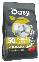 Oasy Grain Free Adult Medium Large Bufalo Crocchette per Cani
