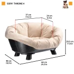 Ferplast lettino Sofa’ Throne in plastica per cani e gatti - foto 3