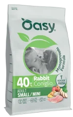 Oasy Monoproteico Adult Small Mini Coniglio Crocchette per Cani