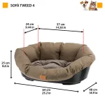 Ferplast lettino Sofa’ Tweed per cani e gatti, misura 4 - foto 2