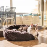Ferplast Cuscino a ciambella Cuddly in peluche per cani e gatti