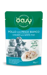 Oasy More Love Pollo Pesce Bianco 70 g Umido Gatto