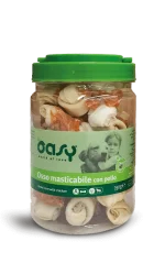 Oasy Bony Osso Masticabile con Pollo Taglia S 350 g Cane