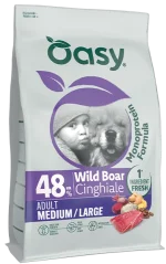 Oasy Monoproteico Adult Medium Large Cinghiale Crocchette per Cani