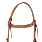 Testiera Western Berlin Custom Leather con Fibbia in Rame e Concho a Croce - Unica Cuoio Naturale - foto 4