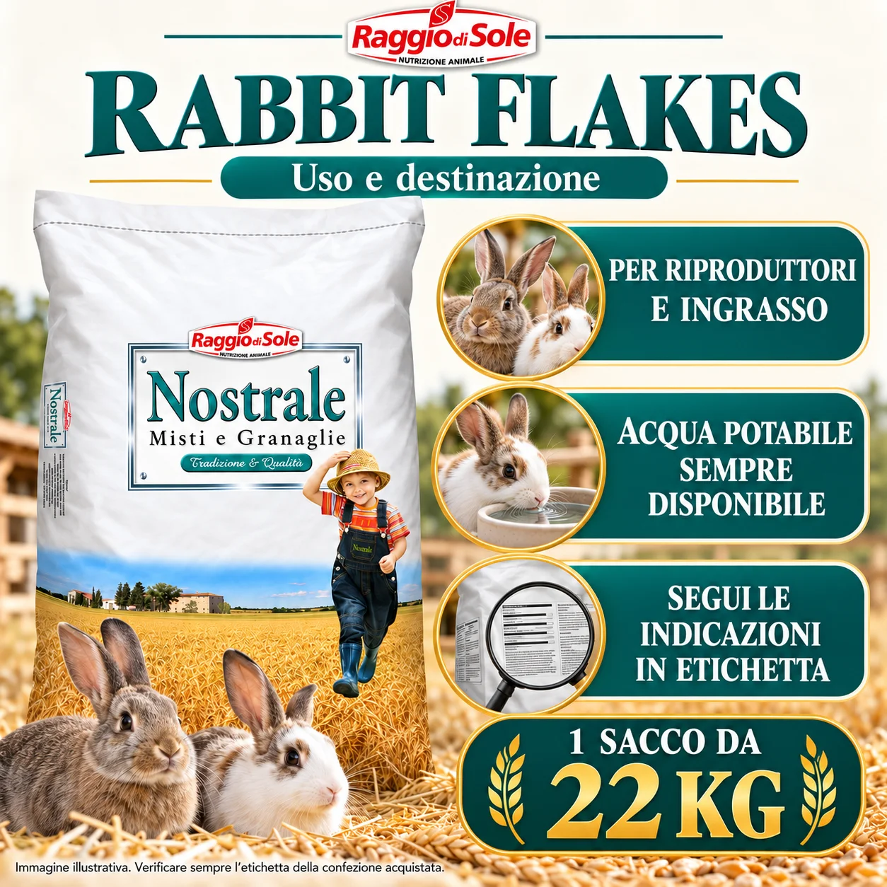 Rabbit Flakes - uso e destinazione