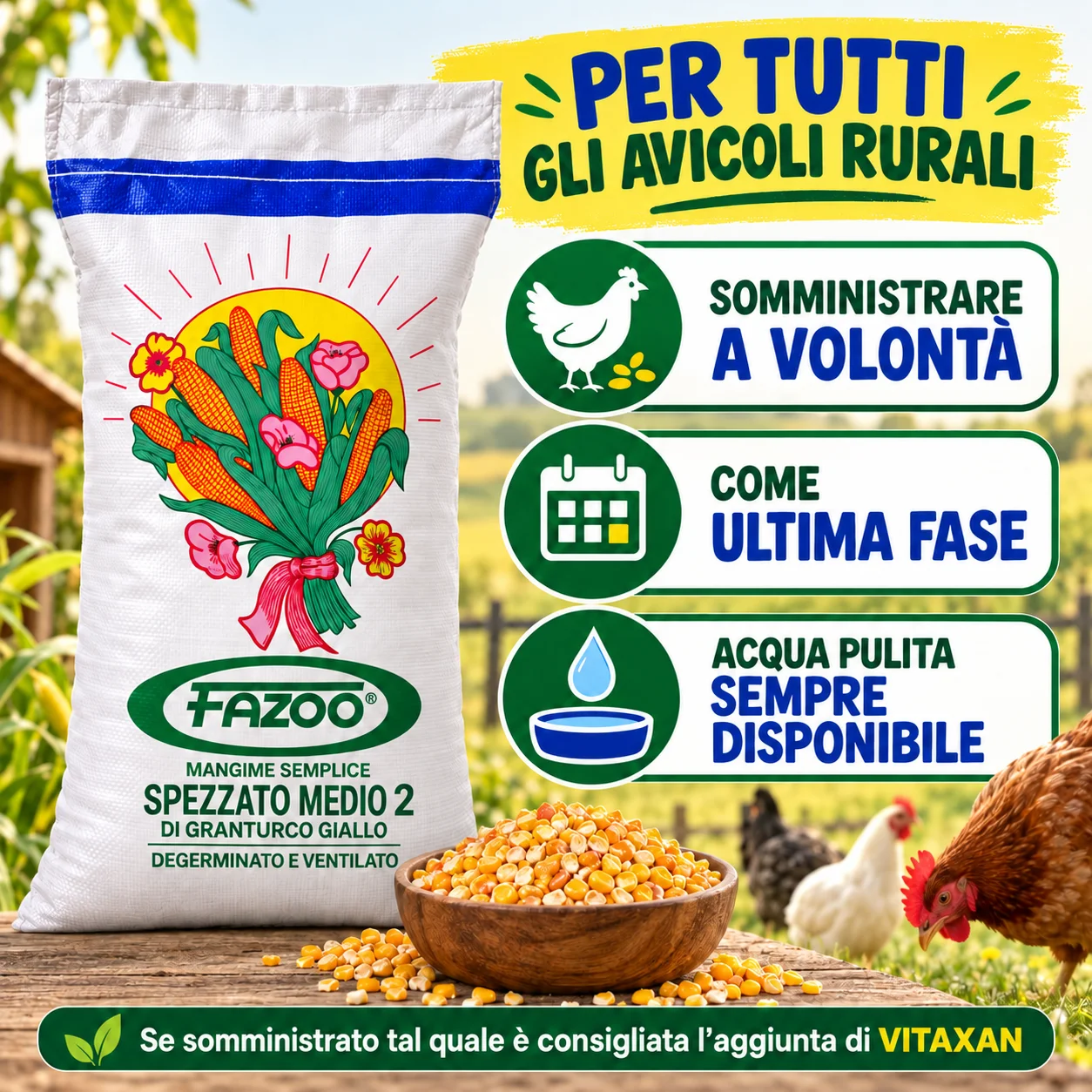 Spezzato Medio 2 di Granturco NO OGM per Polli - 25 kg - Immagine 5