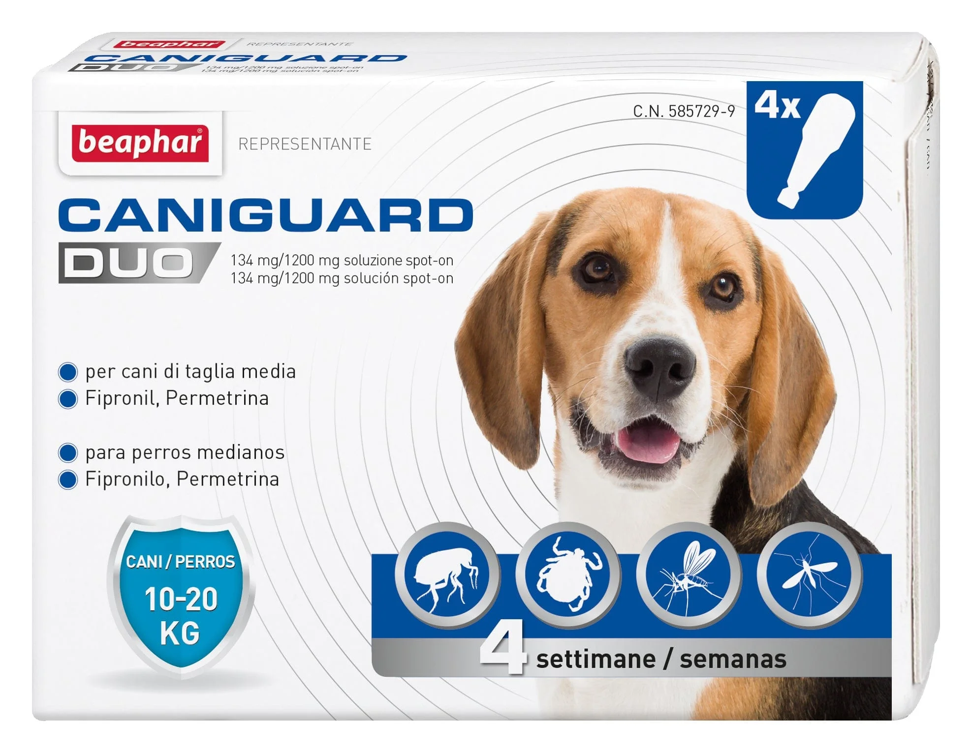 Antiparassitario pulci, zecche, zanzare e mosche Caniguard duo - Beaphar - Foto 4