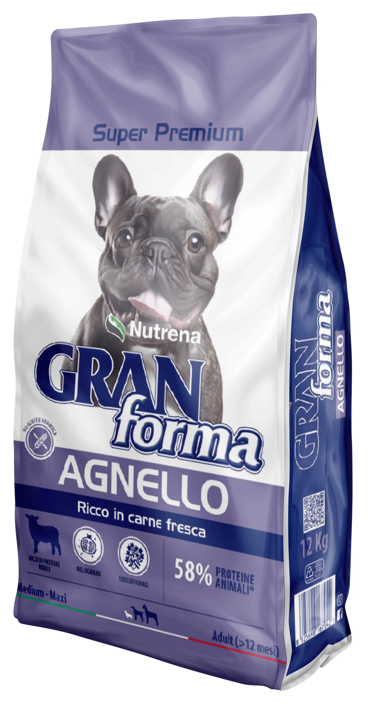 Crocchette per cani all'agnello Granforma Super Premium sacco 12 kg