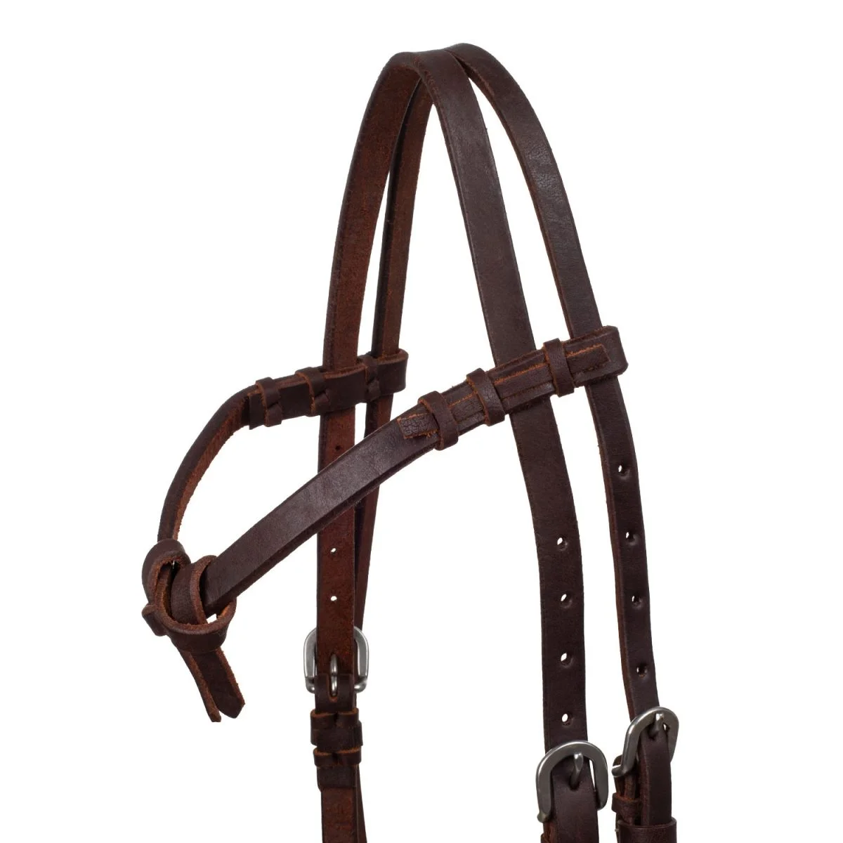 Lakota Briglia Western con Nodo sul Frontalino - Cuoio Marrone - Unica Oliato - foto 2