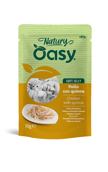 Oasy Natury Soft Jelly Pollo Quinoa 70 g Umido Gatto